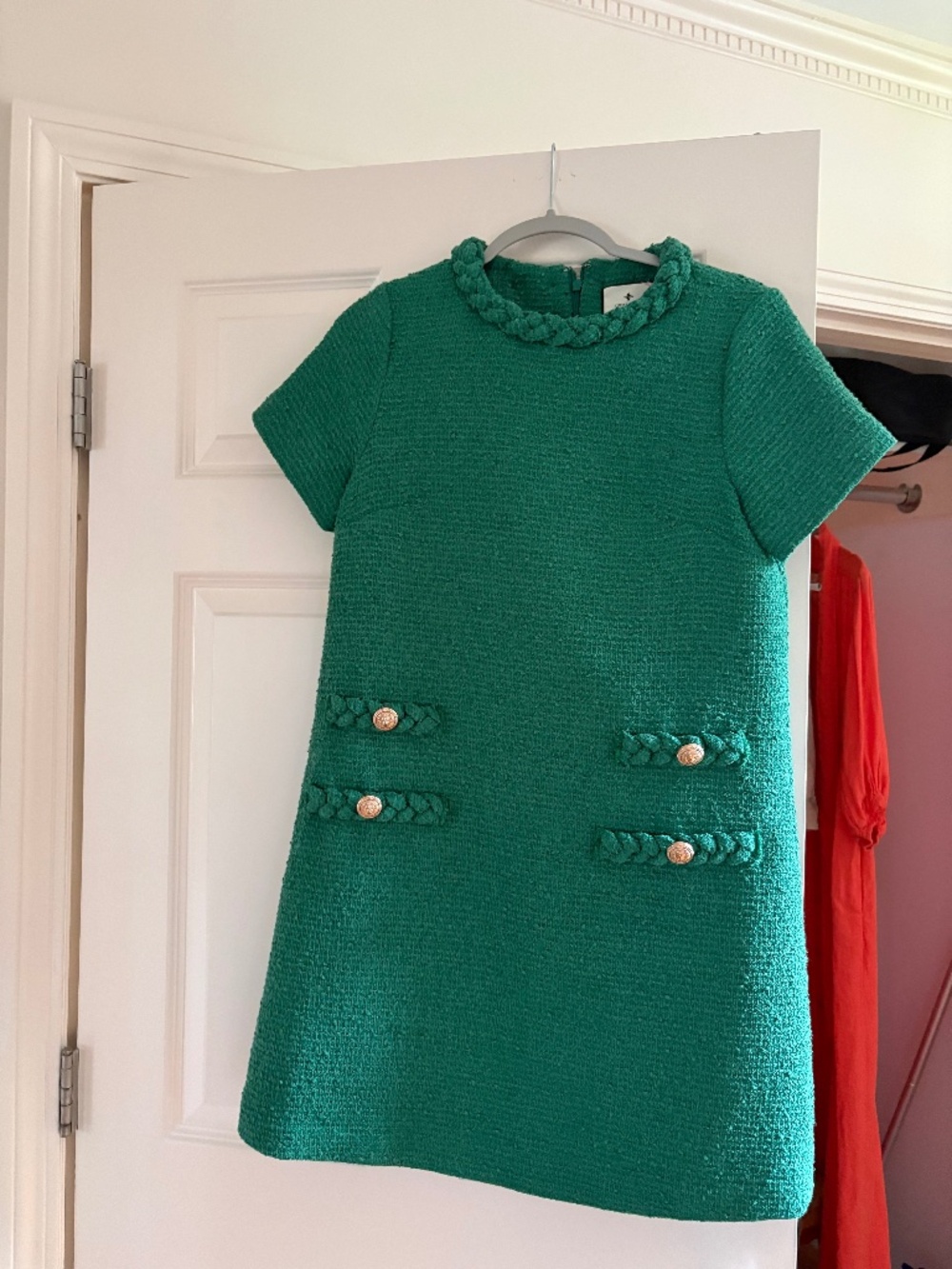 Emerald Green Jackie Tweed Dress by Tuckernuck Women's Size 8